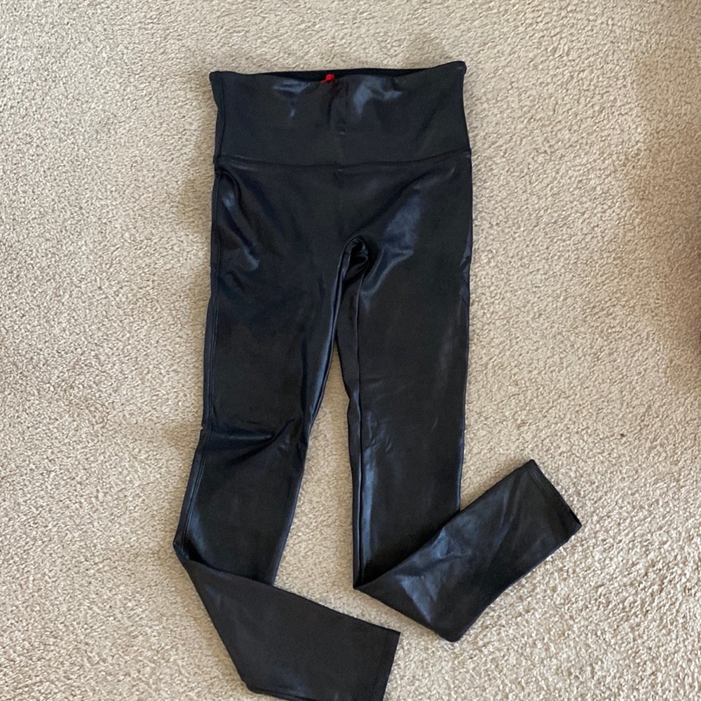Spanx Black Leather Leggings